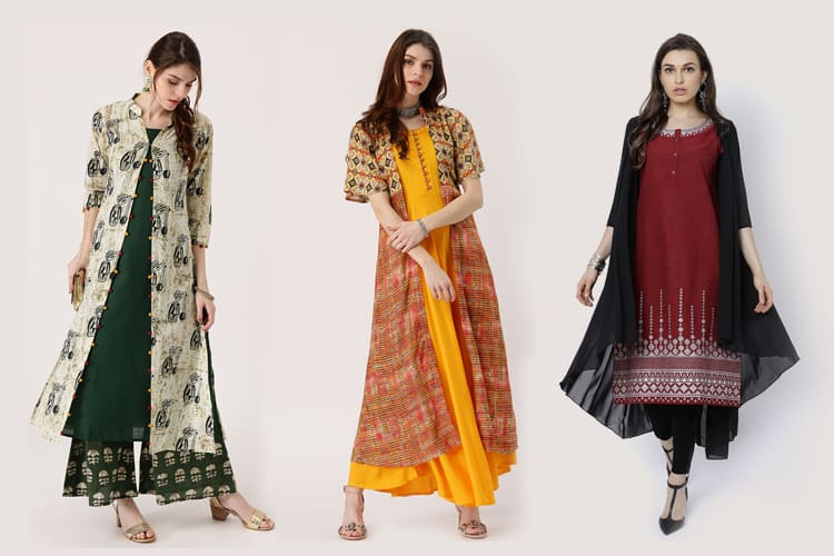 Trendy Double Layered Kurtis