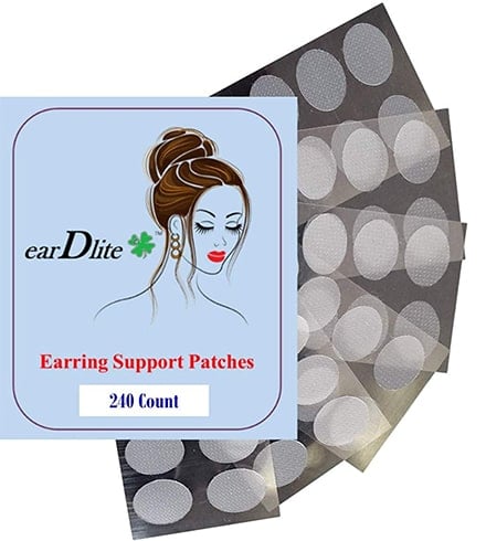 Earring Support Tape and Patches