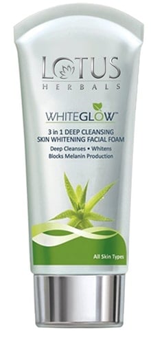 Отбеливающая пенка для лица Lotus Herbals White Glow Whitening Facial Foam