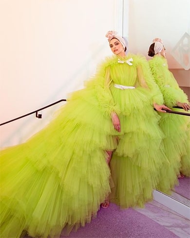 Deepika Padukone Giambattista Valli lime gown