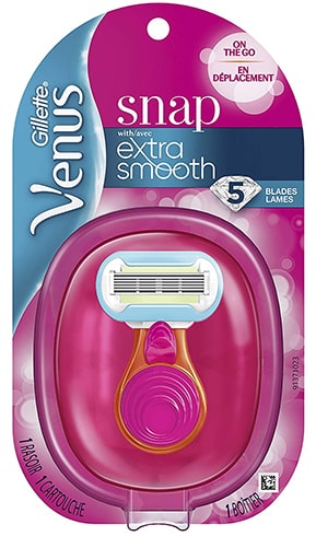 Gillette Venus Snap Cosmo Pink With Extra Smooth Womens On-The-Go Razor