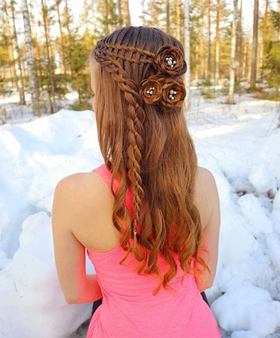 Rose Flower Hairstyles