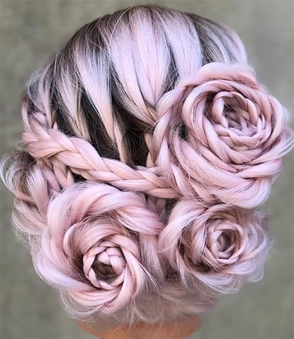 Coiffures Rose Pour Cheveux Longs