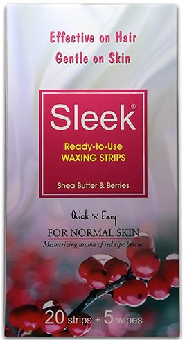 Sleek Waxing Strips with Shea Butter and Berries