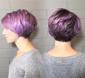 Lavender Tones With Pixie Haircut