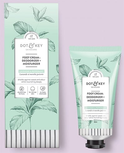 Dot and Key Foot Cream: Deodorizer Moisturizer