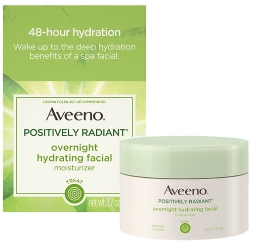 Aveeno Positively Radiant Overnight Hydrating Facial Moisturizer