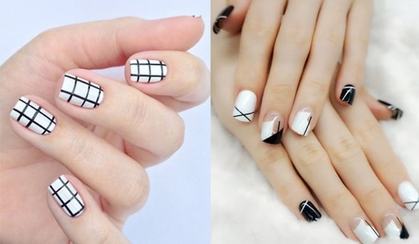 Black and White nail art tutorial  YouTube