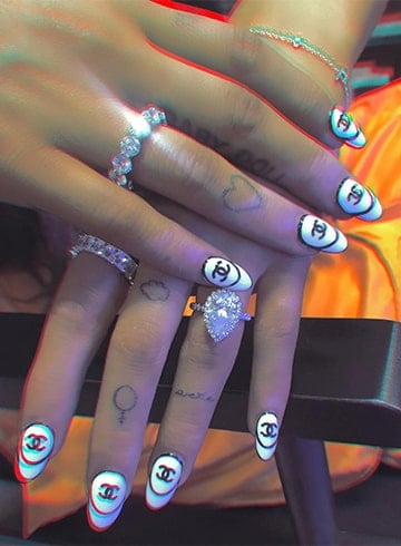 Chanel Embossed Nail Designs