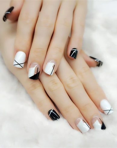 Geometric Shapes Nail Art