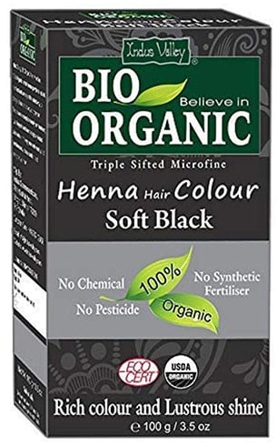 Indus Valley Bio Henné Bio Coloration Cheveux Noir Doux