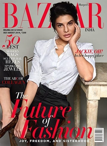 Jacqueline Fernandez on Harpers Bazaar India August 2019