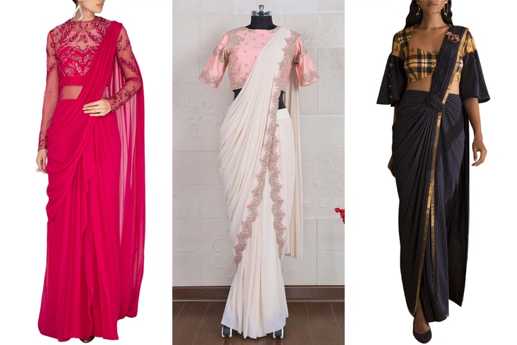 ready to wear saree gown