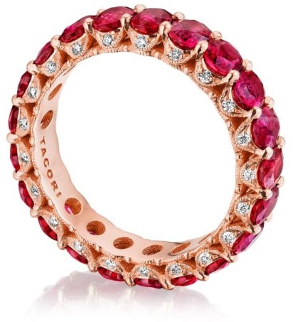 Red Crystal Bracelet in Rose Gold