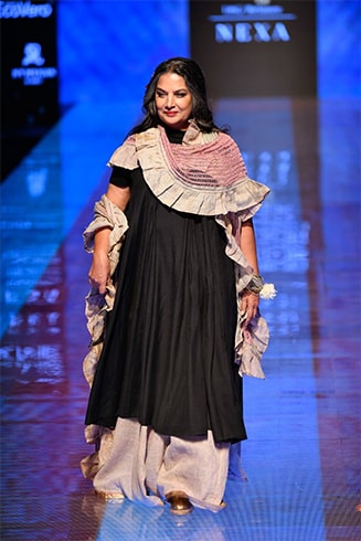 Shabana Azmi at Lakme Fashion Week Winter Festive 2019