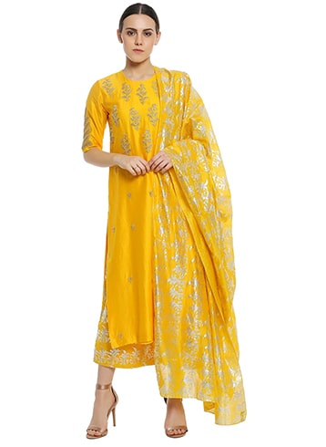 Zardozi Zari Embellished Kurta Set