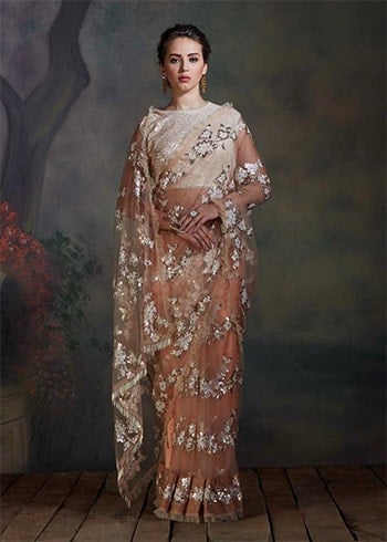 Champagne Golden Saree