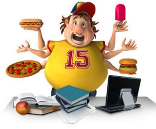 College stress gain extra weight