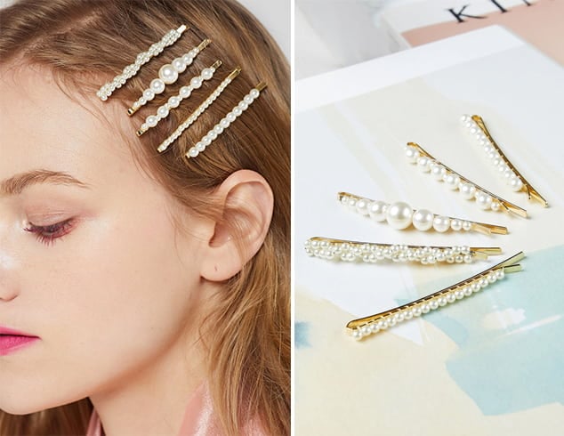 Decorated Pearl Bobby Pins