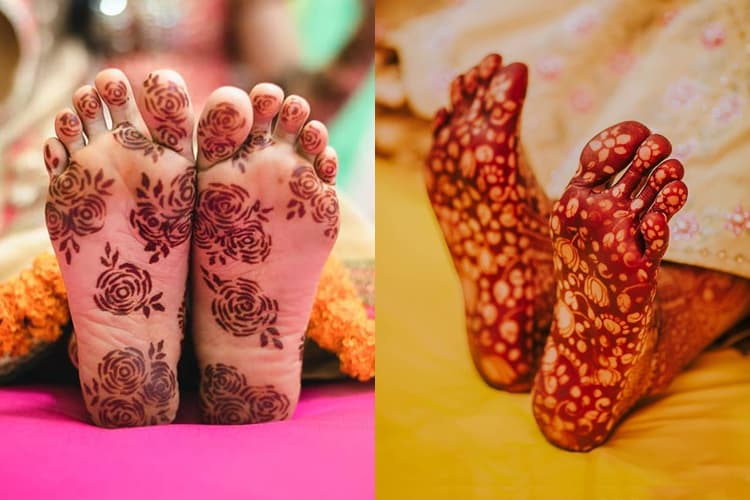 Mehndi Designs On The Sole Of Foot