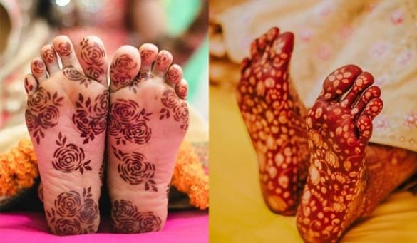 Mehndi Designs On The Sole Of Foot