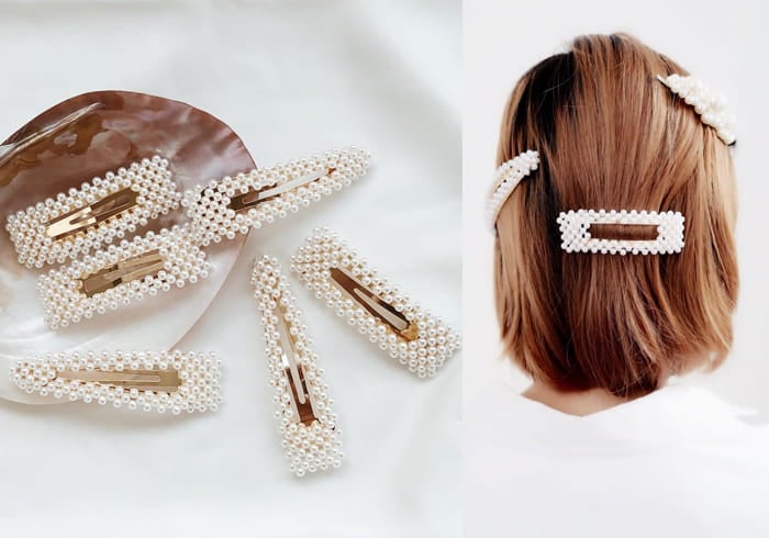 Pearl Barrettes and Clips