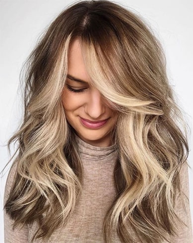 Ash Blonde Chunky Highlights