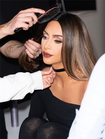 Beige Brunette Chunky Lowlights
