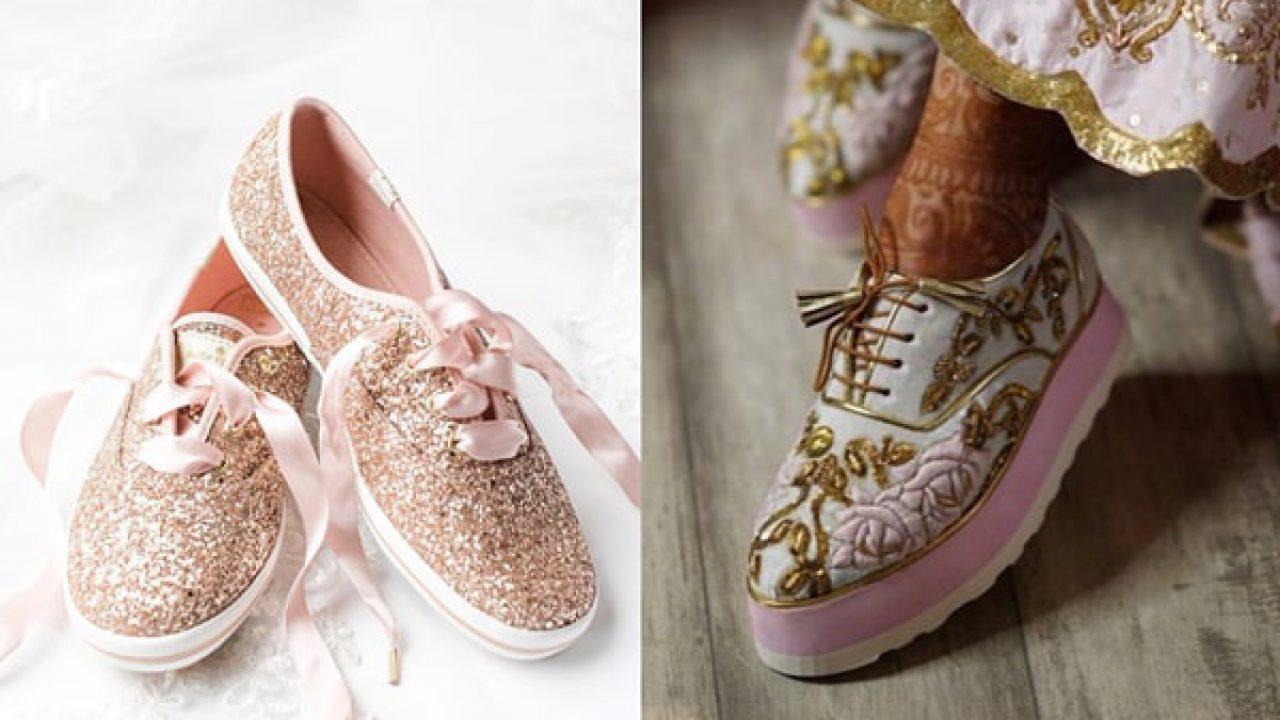 gold wedding sneakers