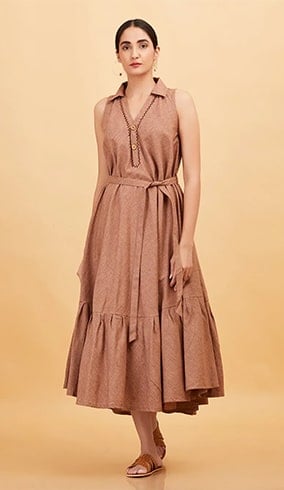 Khadi Sleeveless Dress