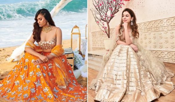 Latest Mirror Work Lehengas