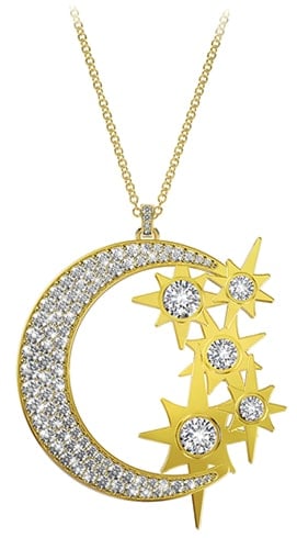 ulti Stone Moon and Stars Pendant