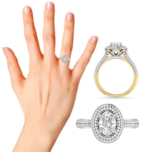 Round Cut Diamond Wedding Rings