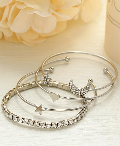 Star Moon Bracelet Set