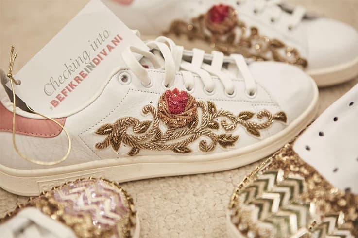 White Embroidered Sneakers