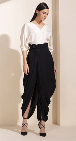 Black Paperback Dhoti Pants