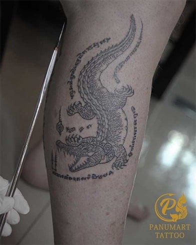 Crocodile Yants Tattoo