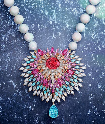 Multi-colored Pendant Necklace