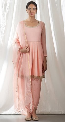 Pink Dhoti Pant Set