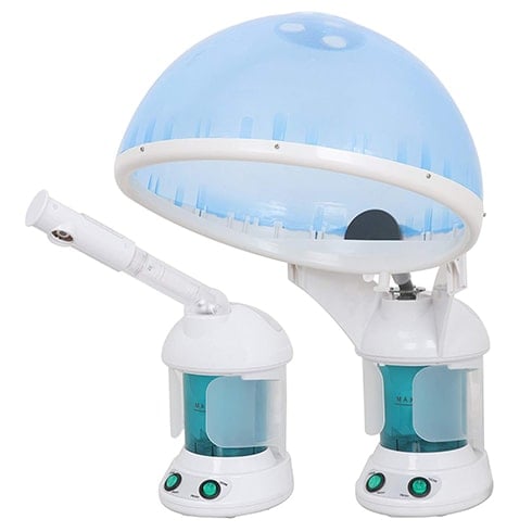 Vapeur multifonction 3 en 1 pour cheveux et visage à l'ozone avec attache pour capot