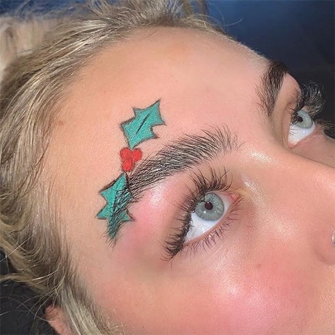 Weihnachts-Augenbrauen-Make-up