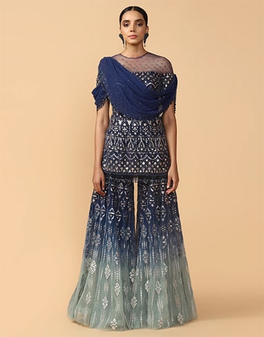 Embroidered Sharara with Kurti