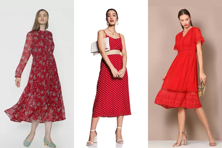 stunning red dresses for winter season