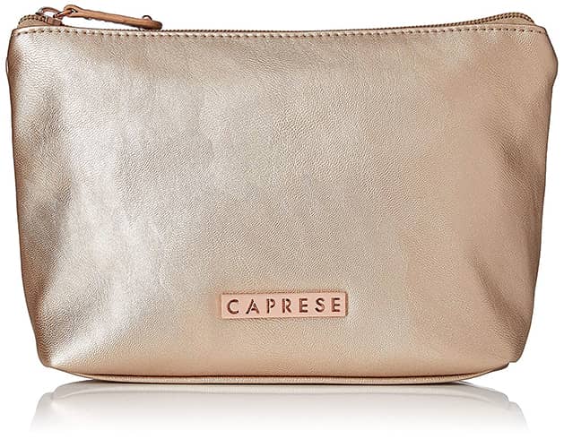 caprese norma rose gold cosmetic bag