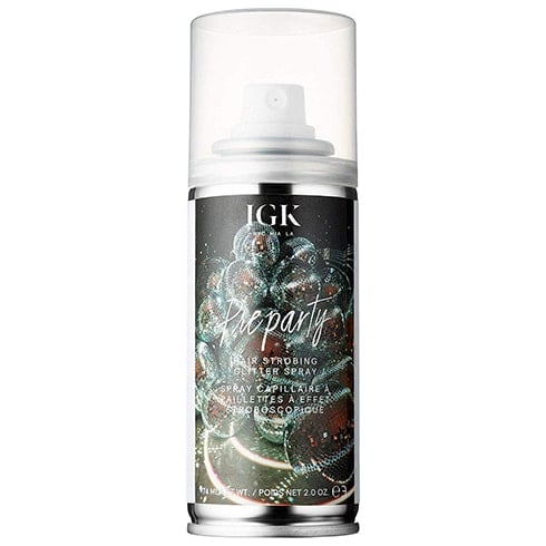 igk preparty hair strobing glitter spray