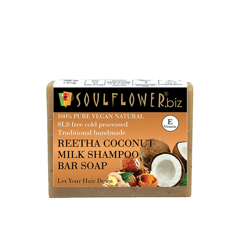 soulflower reetha coconut milk shampoo bar