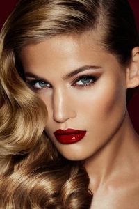 A classic red lip