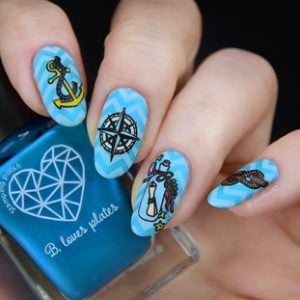 Nautical Nail Art