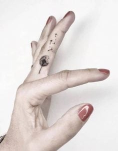 Detailed Dandelion Tattoo
