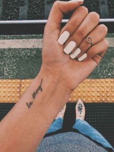 Be Strong Wrist Tattoo
